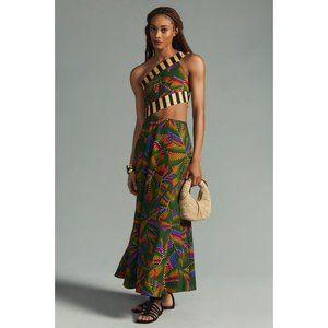 Farm Rio Anthropologie One Shoulder Cutout Dress NWT